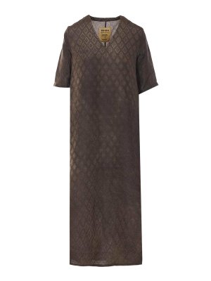 UMA WANG: knee length dresses - Brown Apostle Dress