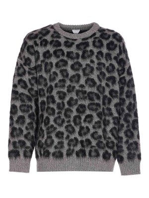 BOTTEGA VENETA: Suéteres con cuello pico - Suéter Cuello Redondo - Gris