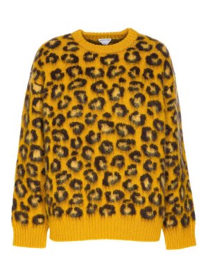 BOTTEGA VENETA: Suéteres con cuello pico - Suéter Cuello Redondo - Amarillo