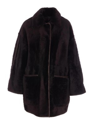 Max Mara: shirts - Reversible Pirenei Sheepskin Shirt