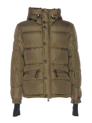 MONCLER: Kurze Daunenjacken - Daunenjacke - Grün