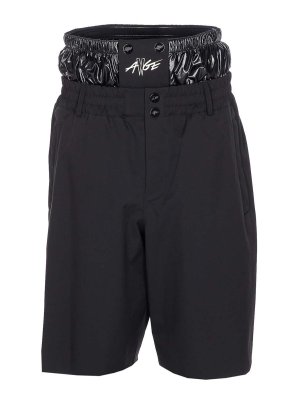 MONCLER: Trousers Shorts - Asap Rocky Black Shorts
