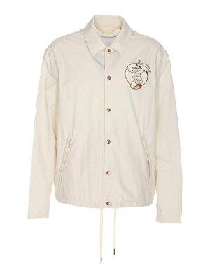 MONCLER: casual jackets - White Satsuma Jacket