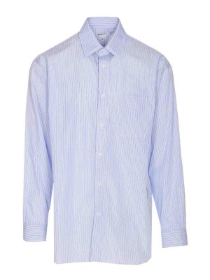 BOTTEGA VENETA: shirts - Stripe Cotton Poplin Shirt