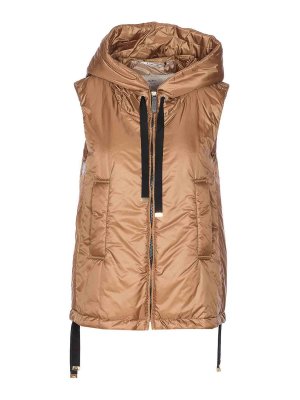 S MAX MARA: ダウン・ハイテクジャケット - ダウンジャケット - ベージュ