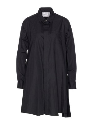 Sacai: Robe longueur genou - Robe Au Genou - Noir