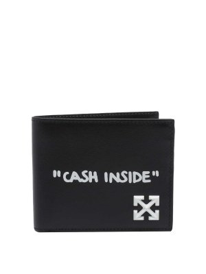 OFF-WHITE: wallets & purses - Bifold Jitney Quote Wallet