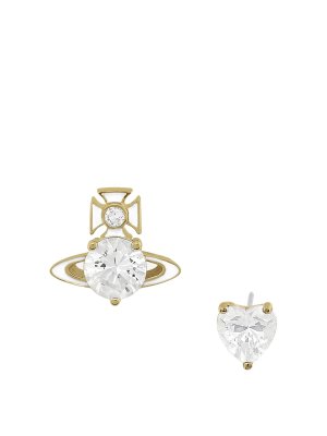 VIVIENNE WESTWOOD: Orecchini - Orecchini Millie in oro e bianco