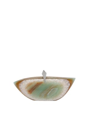 BENEDETTA BRUZZICHES: clutches - Green Artemisia Clutch