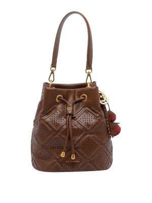 LA CARRIE: Bucket bags - Brown Labyrinth Bucket Bag