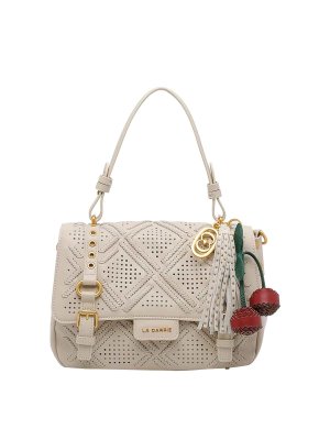LA CARRIE: totes bags - Ivory Labyrinth Atena Handbag