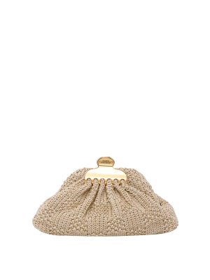 MARC JACOBS: clutches - Gold The Glam Small Clutch