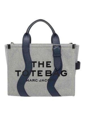 MARC JACOBS: totes bags - Beige The Wavy Canvas Medium Tote Bag