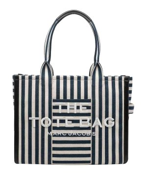 MARC JACOBS: totes bags - The Stripe Canvas Large Tote Bag