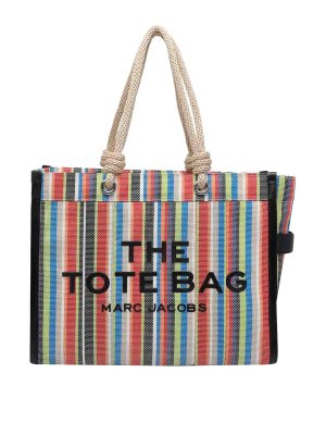 MARC JACOBS: totes bags - The Stripe Mesh Large Tote Bag