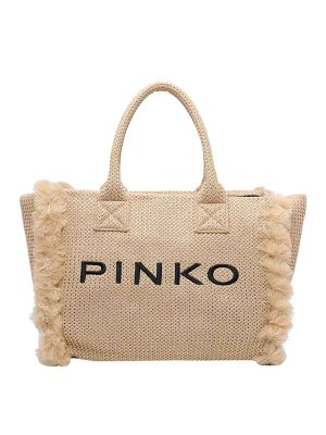 Pinko: Sacs à main - Sac Cabas - Beige