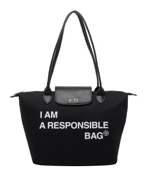 v°73: totes bags - Black Responsible Tote Bag