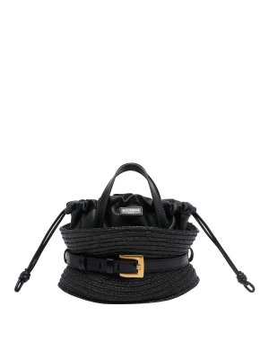 Balmain: shoulder bags - Black Shuffle Bag