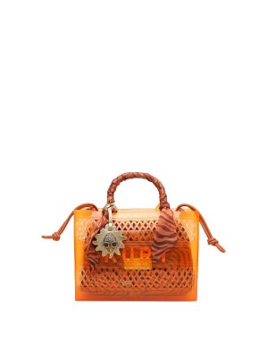 KURT GEIGER: totes bags - Orange Small Jelly Tote Bag