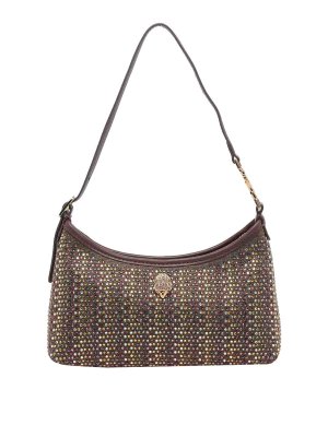 KURT GEIGER: shoulder bags - Bronze Mini Fabric Shoulder Bag