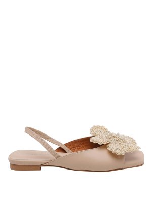 ANGEL ALARCON: flat shoes - Natural 016J Flat Slingback