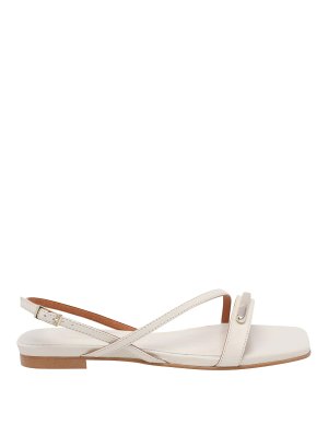ANGEL ALARCON: sandals - White Greta Sandals