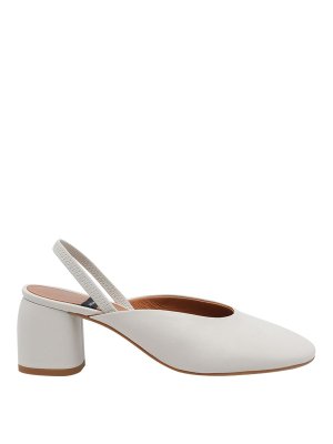 ANGEL ALARCON: court shoes - White 157A Slingback Pump