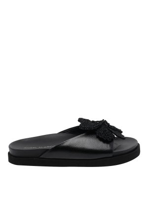 ANGEL ALARCON: sandals - Black Bio Sandals