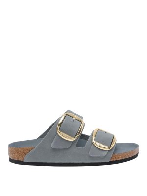 BIRKENSTOCK: sandals - Light Blue Arizona Big Buckle Sandals
