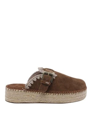 MOU: mules shoes - Jute Clog Plain In Suede