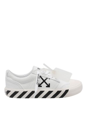 OFF-WHITE: trainers - White Vulcanized Sneakers