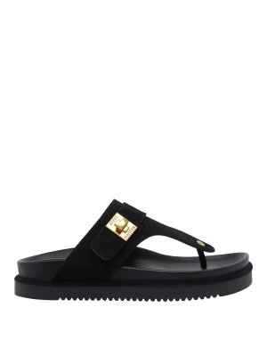 Steve Madden: sandals - Black Tuned Flip Flops