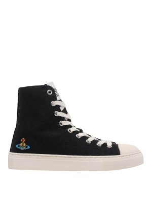 VIVIENNE WESTWOOD: trainers - Black Plimsoll High Sneakers