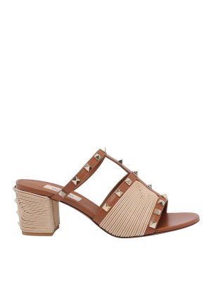 VALENTINO GARAVANI: sandals - Rockstud Slider Sandals
