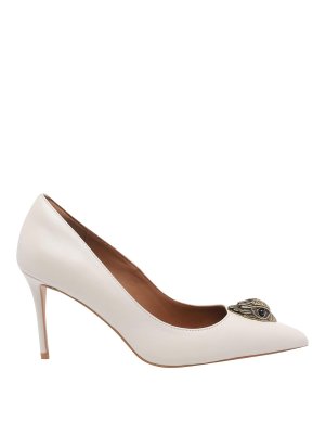 KURT GEIGER: court shoes - White Belgravia Eagle Court Pumps