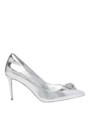 KURT GEIGER: court shoes - Silver Belgravia Eagle Pumps