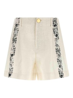 ALBERTA FERRETTI: Trousers Shorts - Linen Shorts