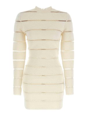 Balmain: Vestidos media pierna - Vestido Midi - Blanco