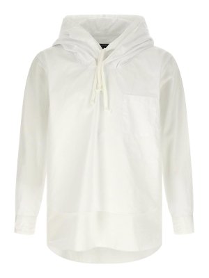 COMME DES GARÇONS HOMMES PLUS: Blusen - Bluse - Weiß