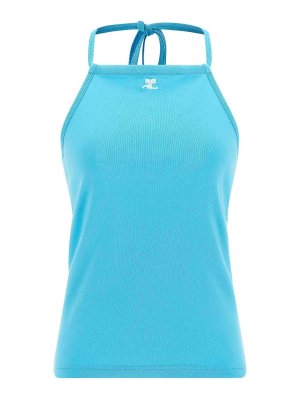 Courreges: Tops & Tank tops - Logo Embroidery Tank Top