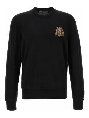 DOLCE & GABBANA: crew necks - Coat Of Arms Sweater