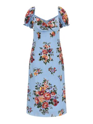 DOLCE & GABBANA: Vestidos media pierna - Vestido Midi - Azul Claro