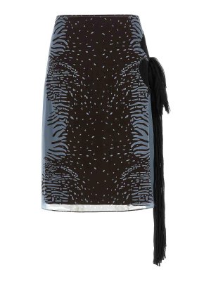 SALVATORE FERRAGAMO: gonne al ginocchio  e longuette - Gonna in georgette