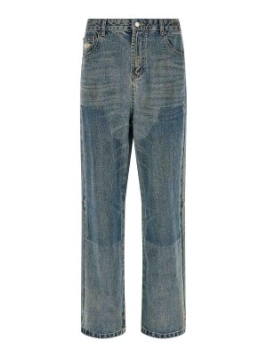 FOUND: Jeans à jambe droite - Jean Droit - Bleu