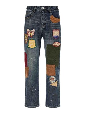 FOUND: Jeans à jambe droite - Jean Droit - Bleu