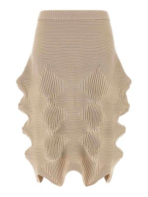 ISSEY MIYAKE: Knielange und Midi Röcke - Midirock - Beige