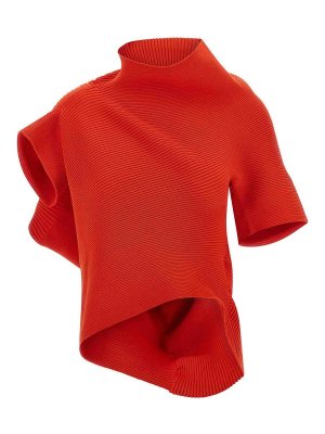 ISSEY MIYAKE: Tops y camisetas sin mangas - Top - Rojo