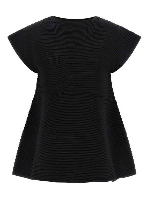 ISSEY MIYAKE: ショートドレス - ショートドレス - 黒