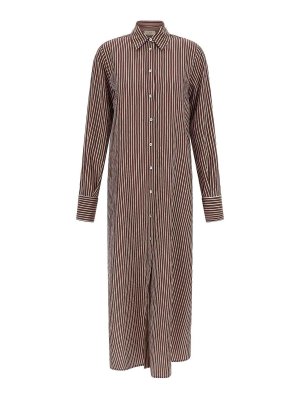 LE TWINS: Knielange Kleider - Knielanges Kleid - Braun