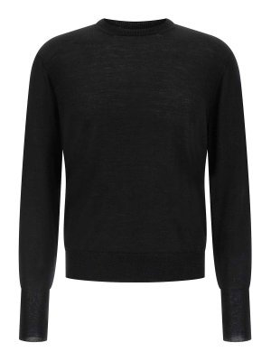 MA'RY'YA: Suéteres con cuello pico - Suéter Cuello Redondo - Negro